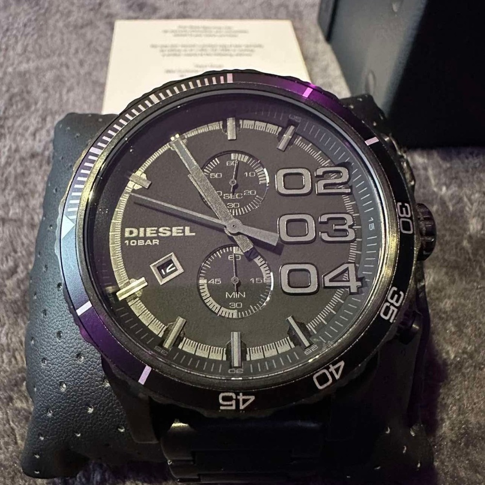 Diesel Dark-Toned Chronograph Timepiece